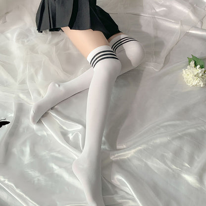 Japanese pure college style over-the-knee stockings