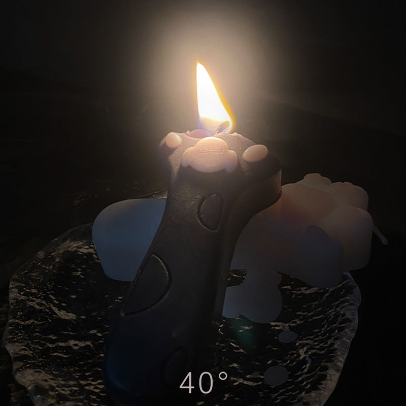 Cute cat claw low temperature candle