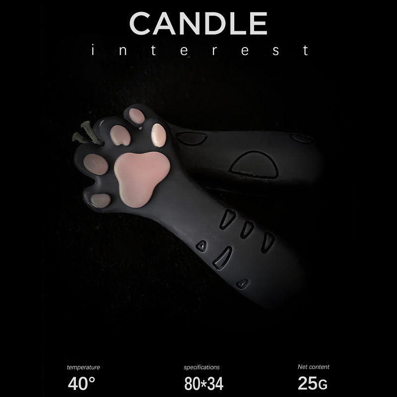 Cute cat claw low temperature candle