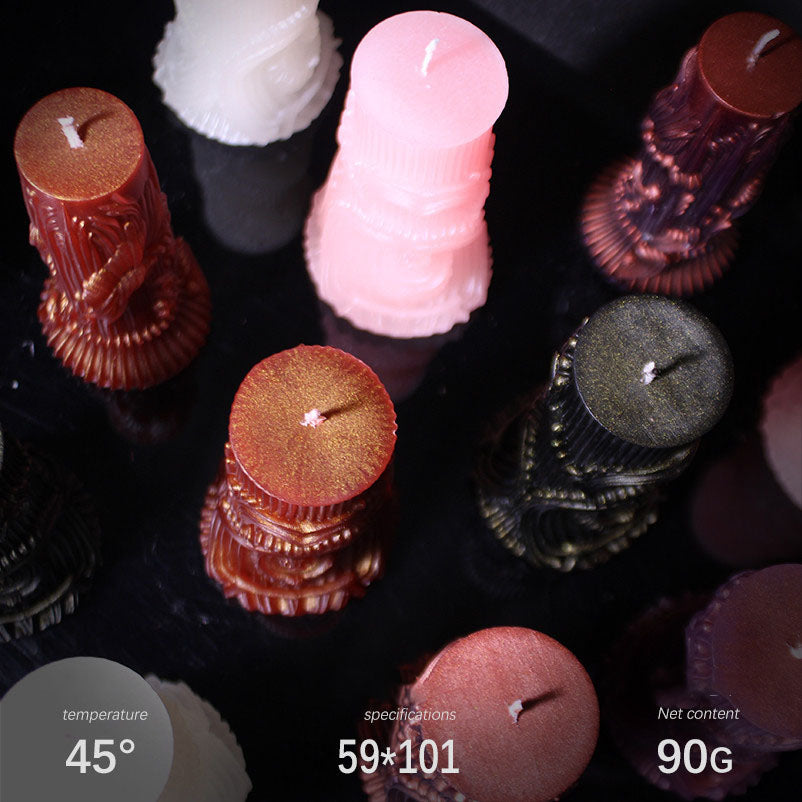 Roman column low temperature candle