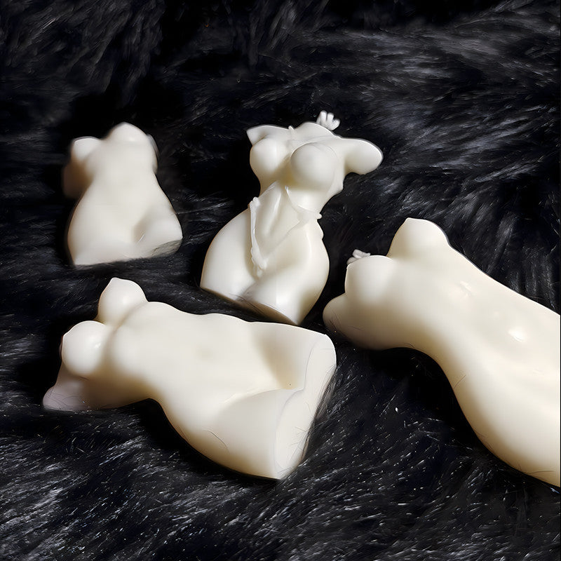 Human statue low temperature candle