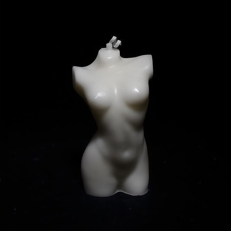 Human statue low temperature candle