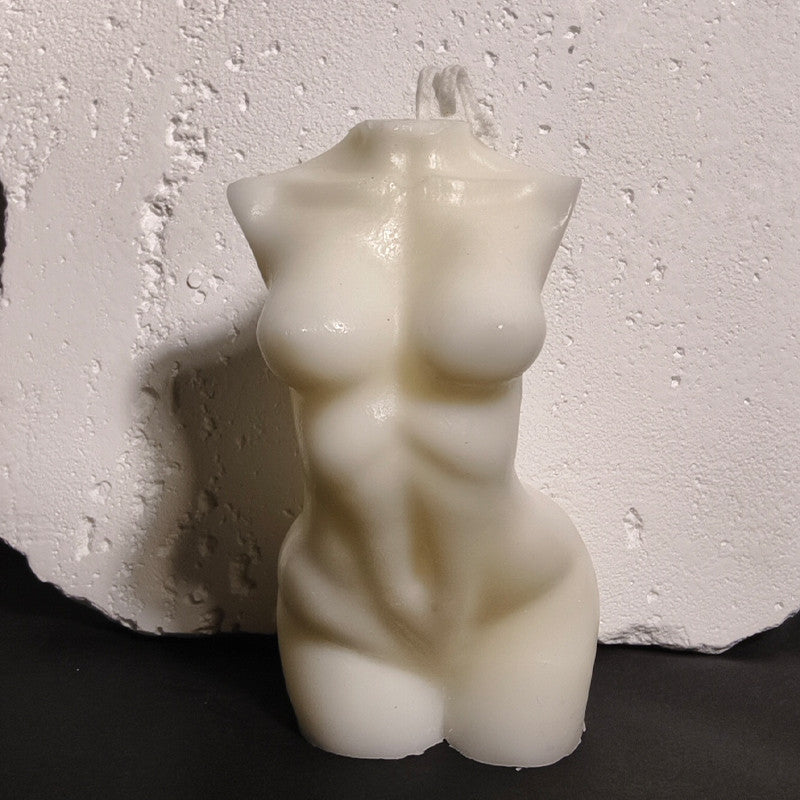 Human statue low temperature candle
