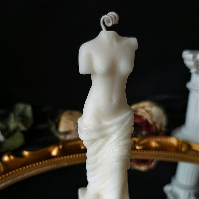 Human statue low temperature candle