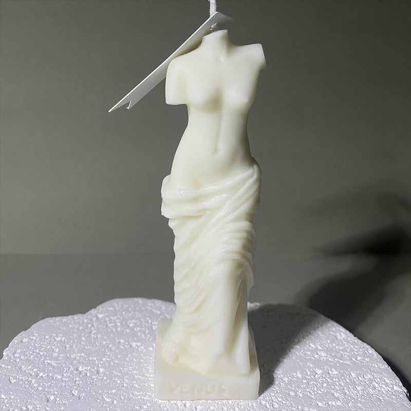 Human statue low temperature candle