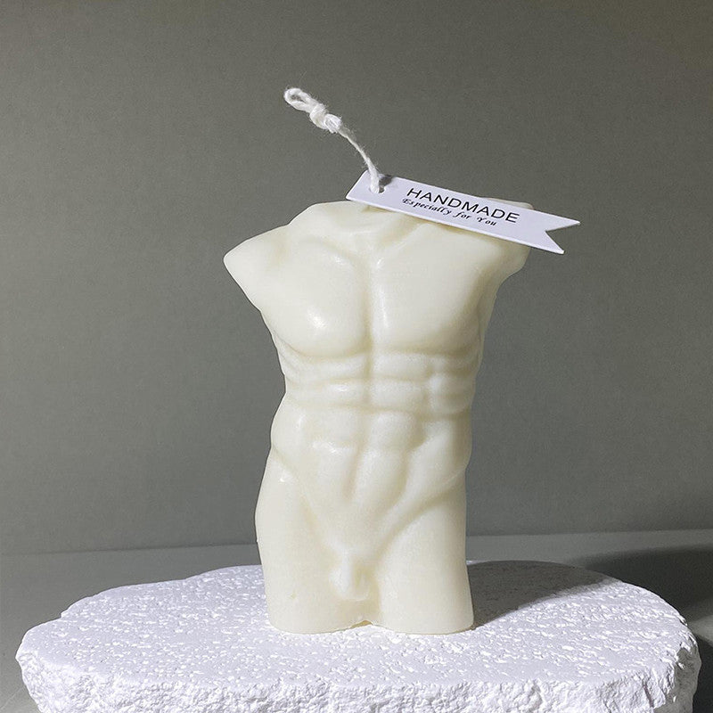 Human statue low temperature candle