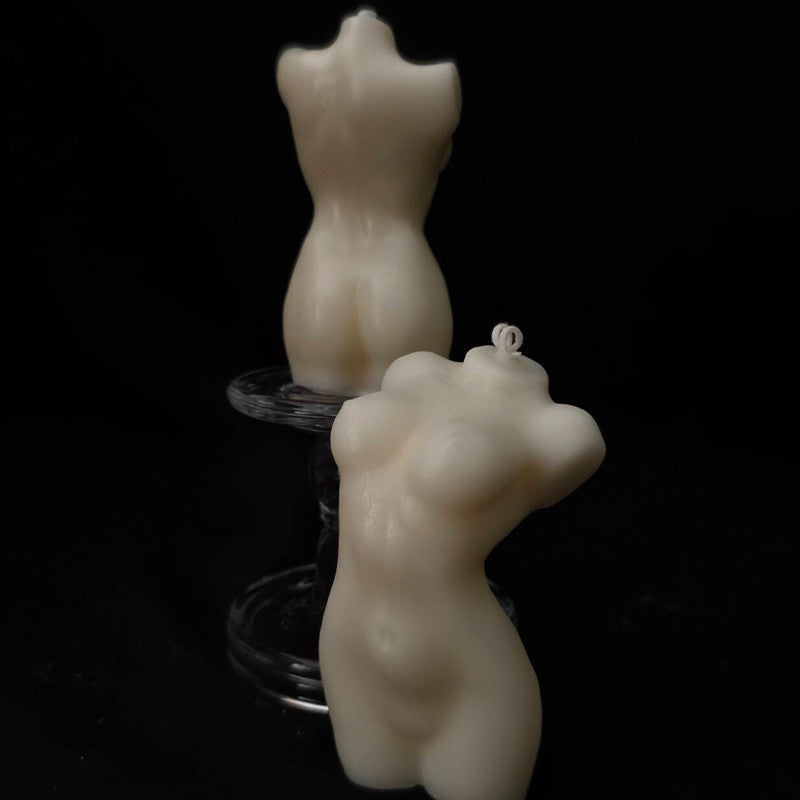 Human statue low temperature candle