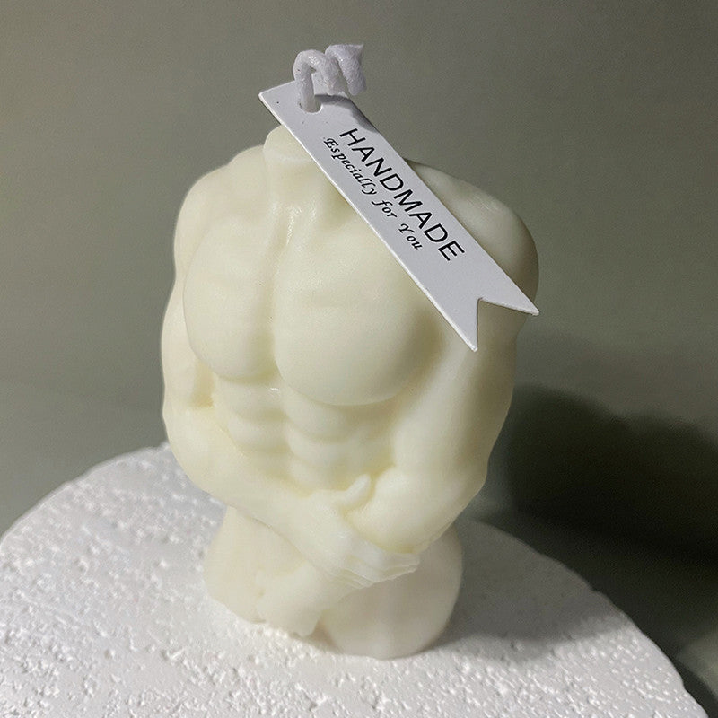 Human statue low temperature candle