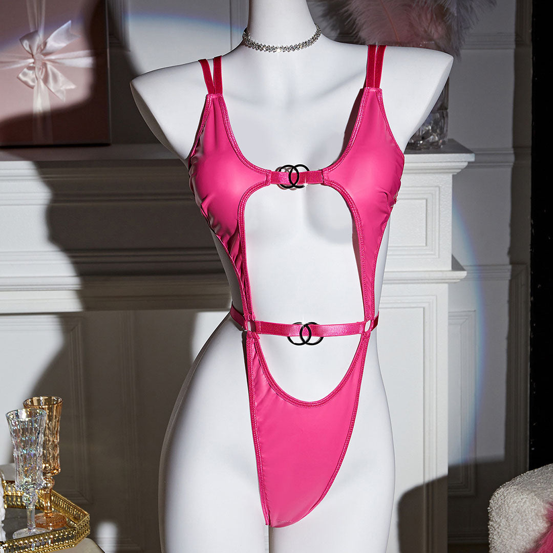 Ring stitching hollow jumpsuit