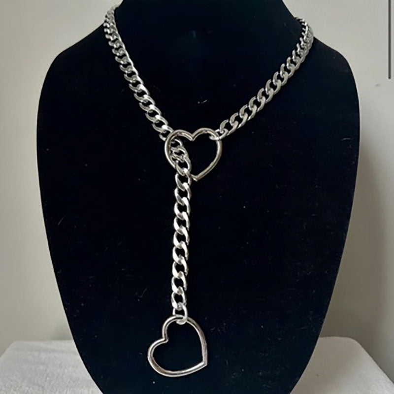 Heart Shape Metal Chain Necklace