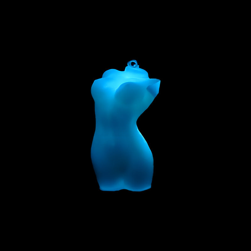 Luminous human sculpture low temperature candle
