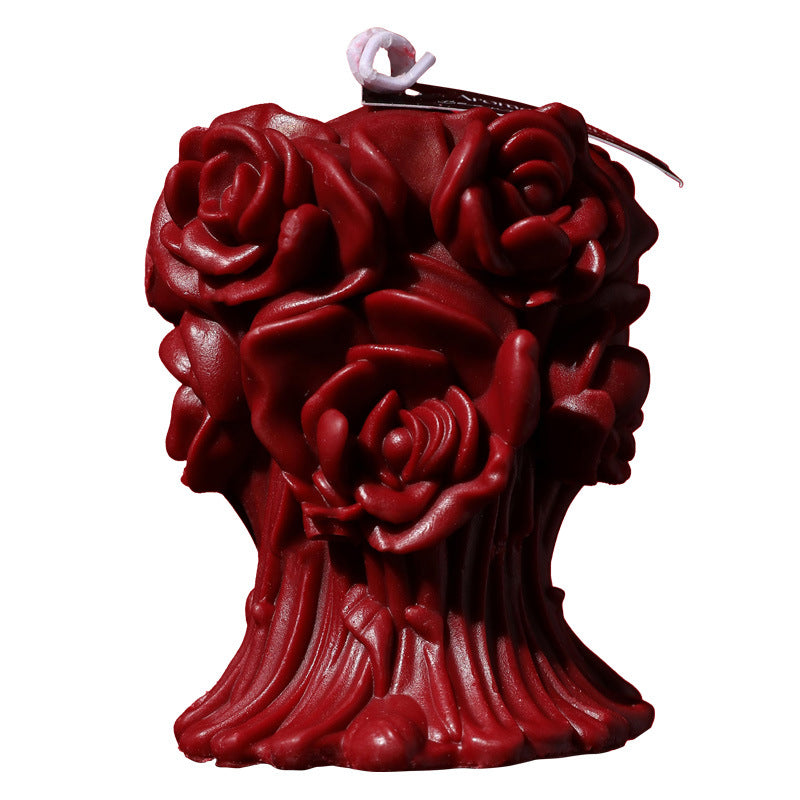 Flower basket low temperature candle