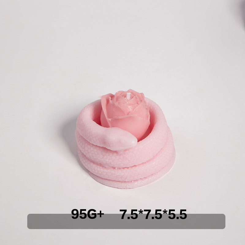 Coiled Snake Rose Low Temperature Candle