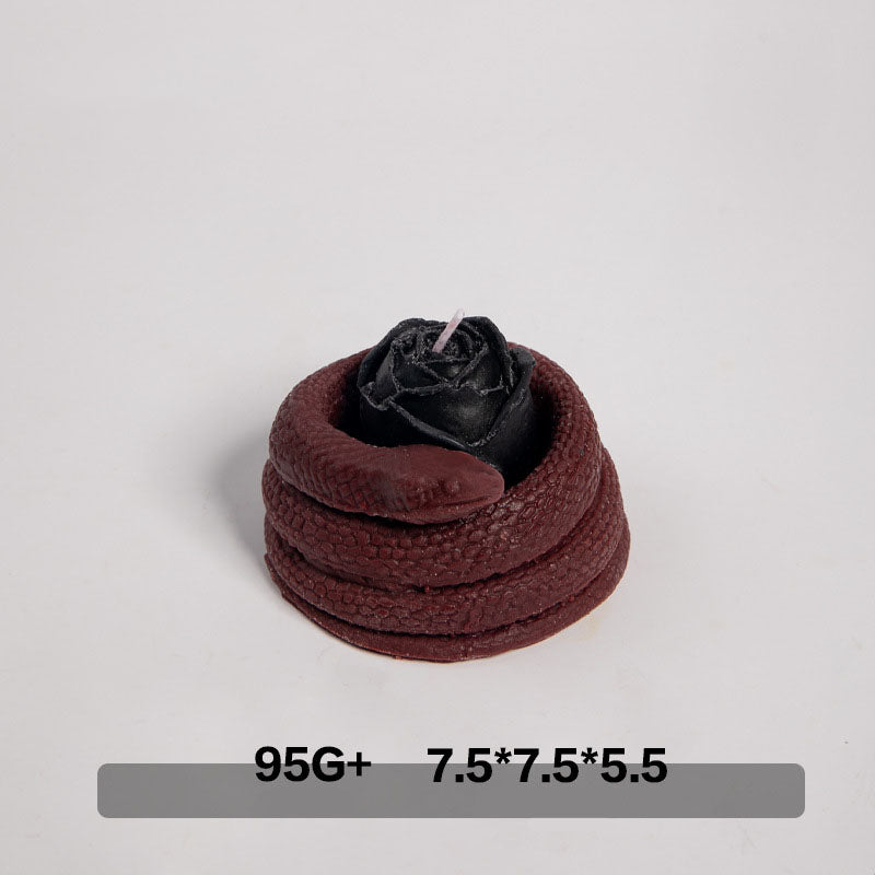 Coiled Snake Rose Low Temperature Candle
