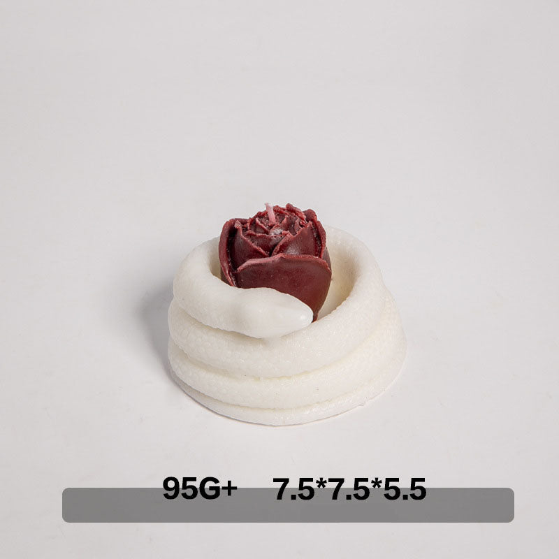 Coiled Snake Rose Low Temperature Candle