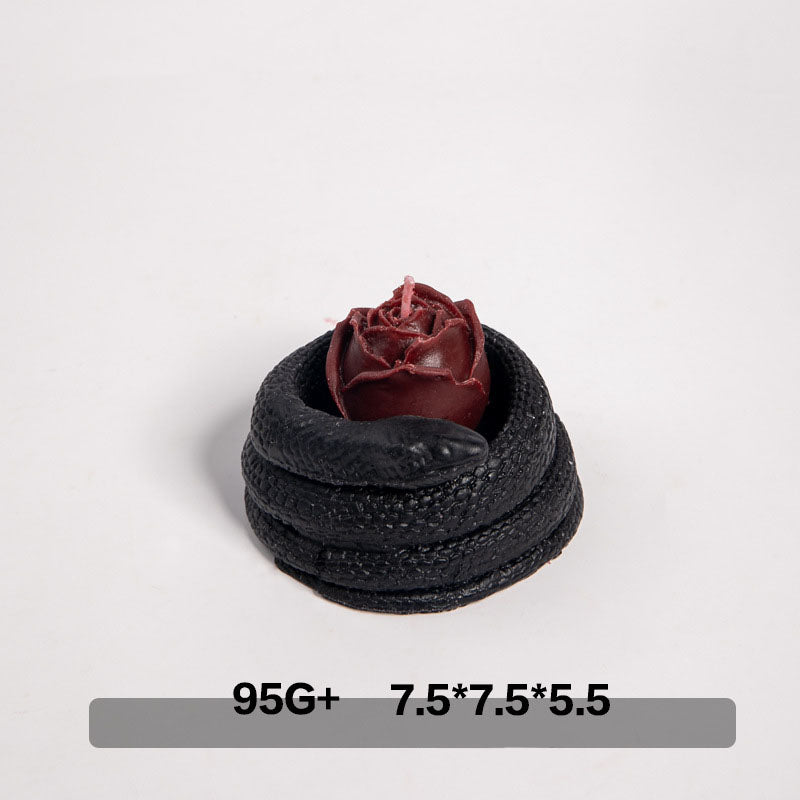 Coiled Snake Rose Low Temperature Candle