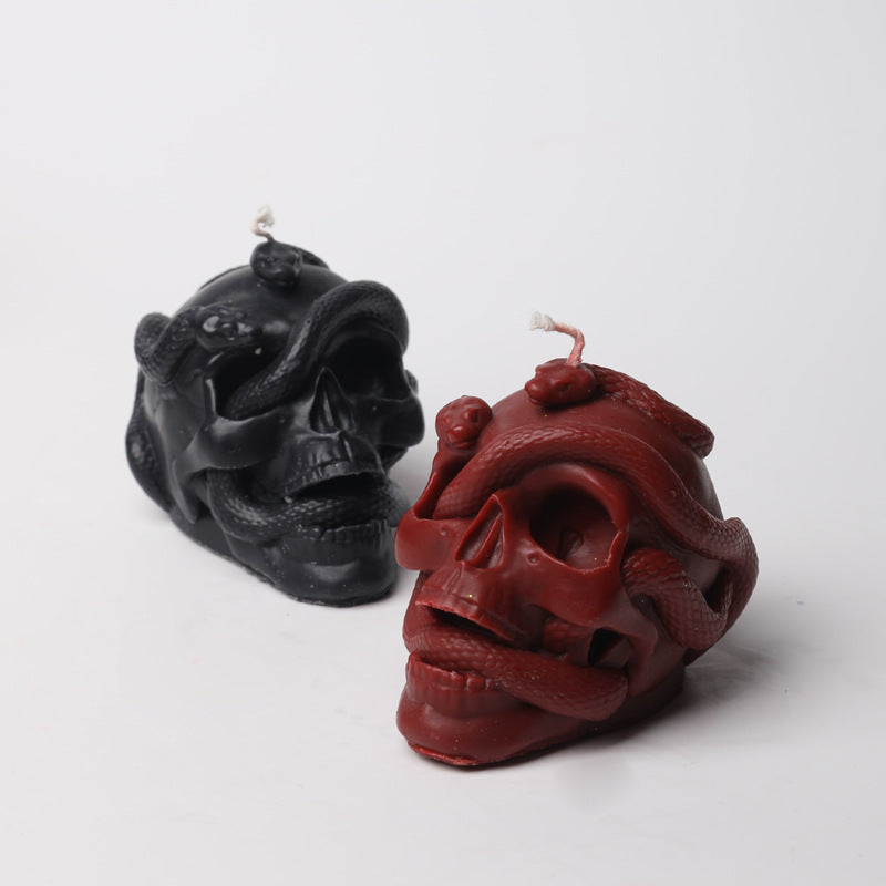 Snake skull low temperature candle