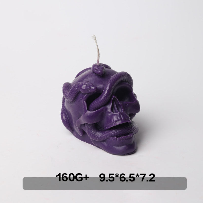 Snake skull low temperature candle