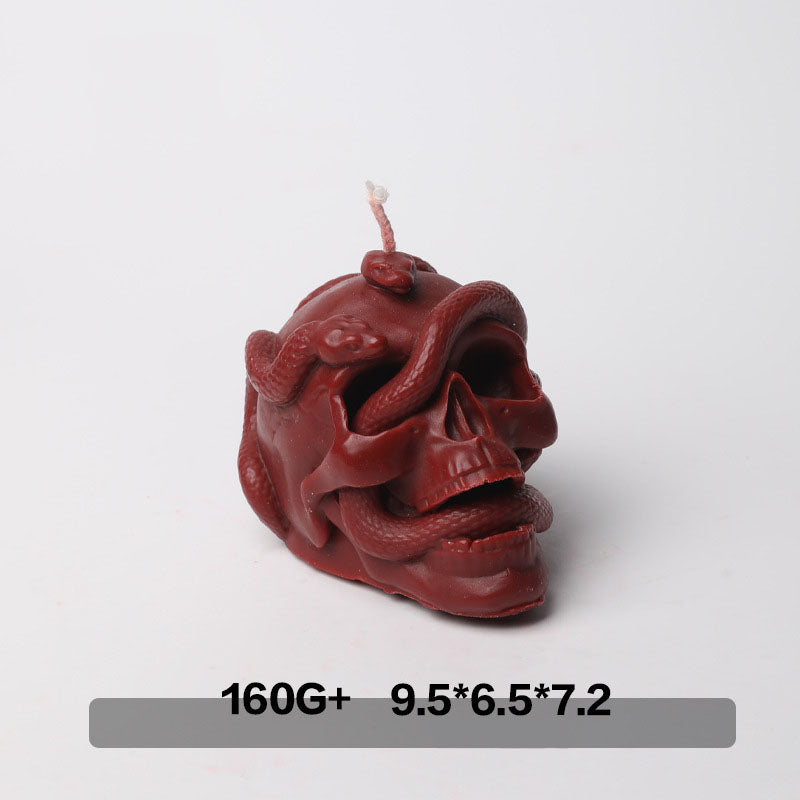 Snake skull low temperature candle