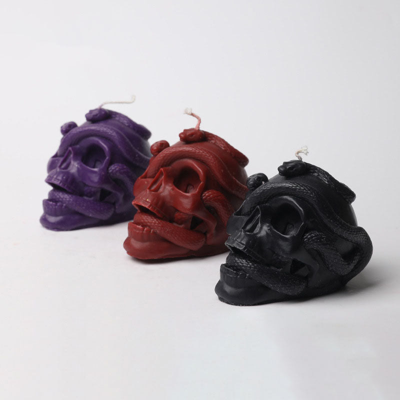 Snake skull low temperature candle
