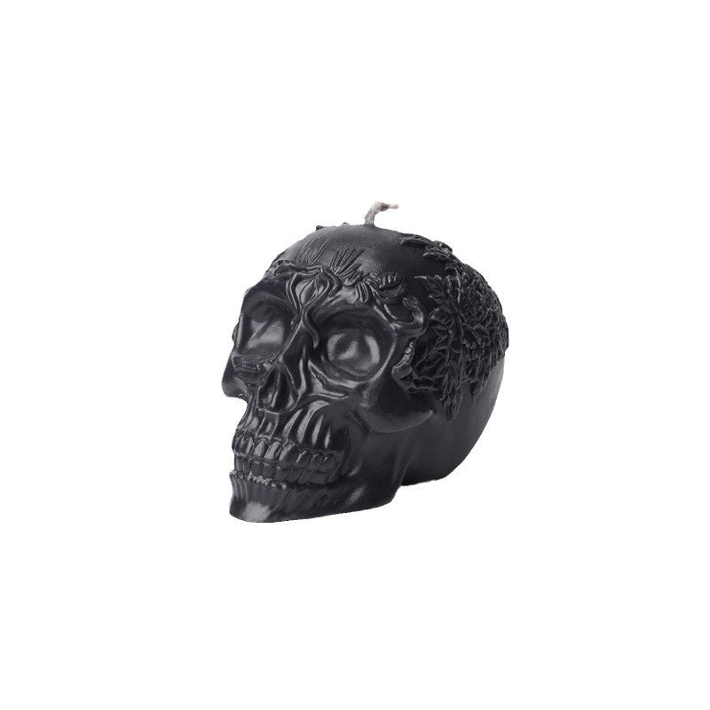 Rose skull low temperature candle