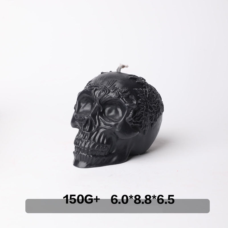 Rose skull low temperature candle