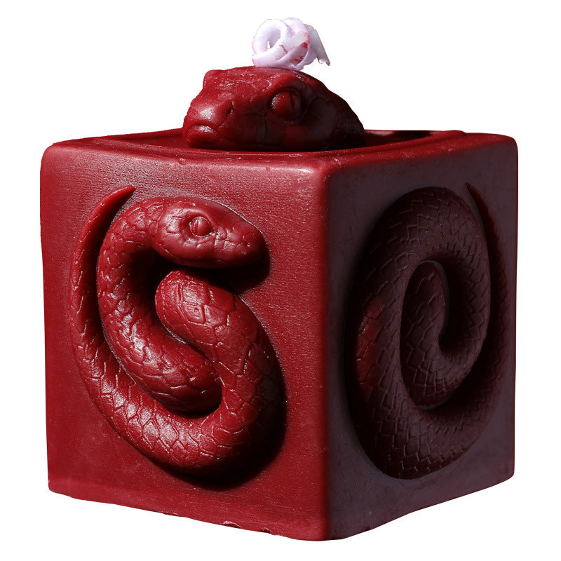 Square snake low temperature candle