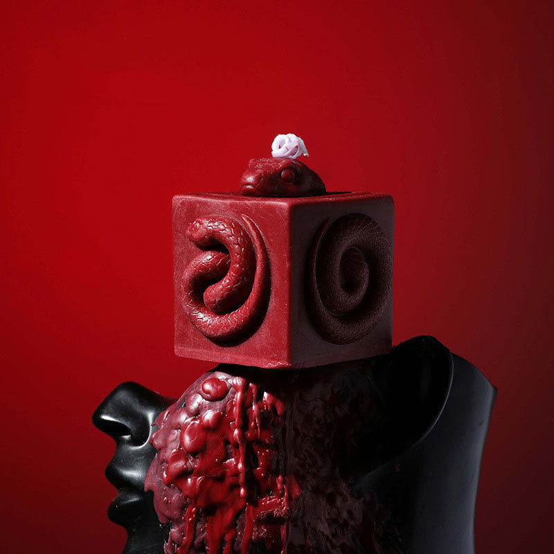 Square snake low temperature candle
