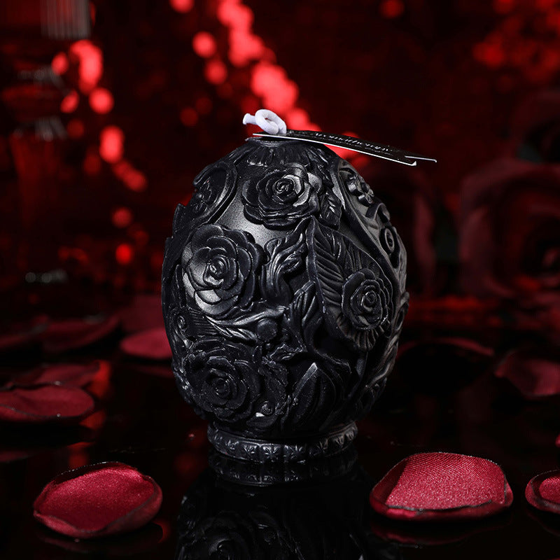 Embossed flower round low temperature candle