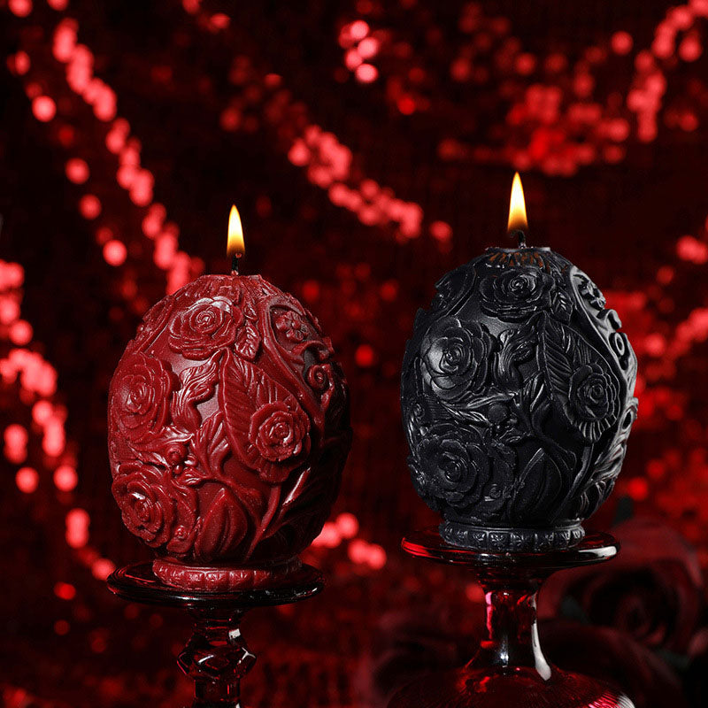 Embossed flower round low temperature candle