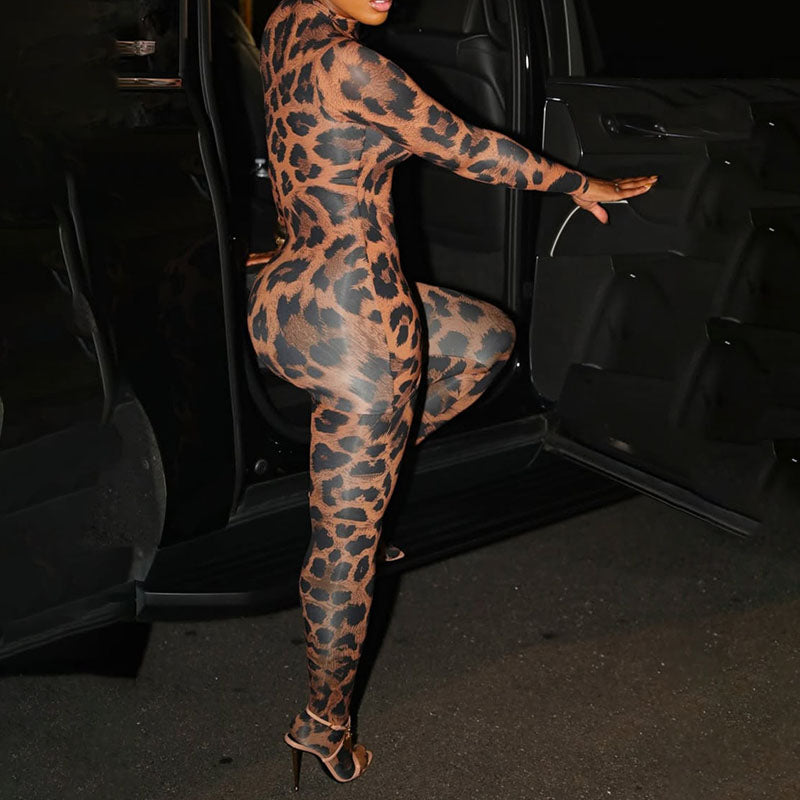 Cheetah-Printed Jumpsuit