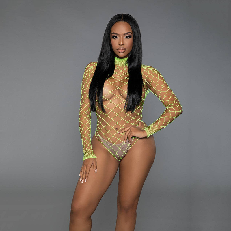 Fishnet ripped bodysuit