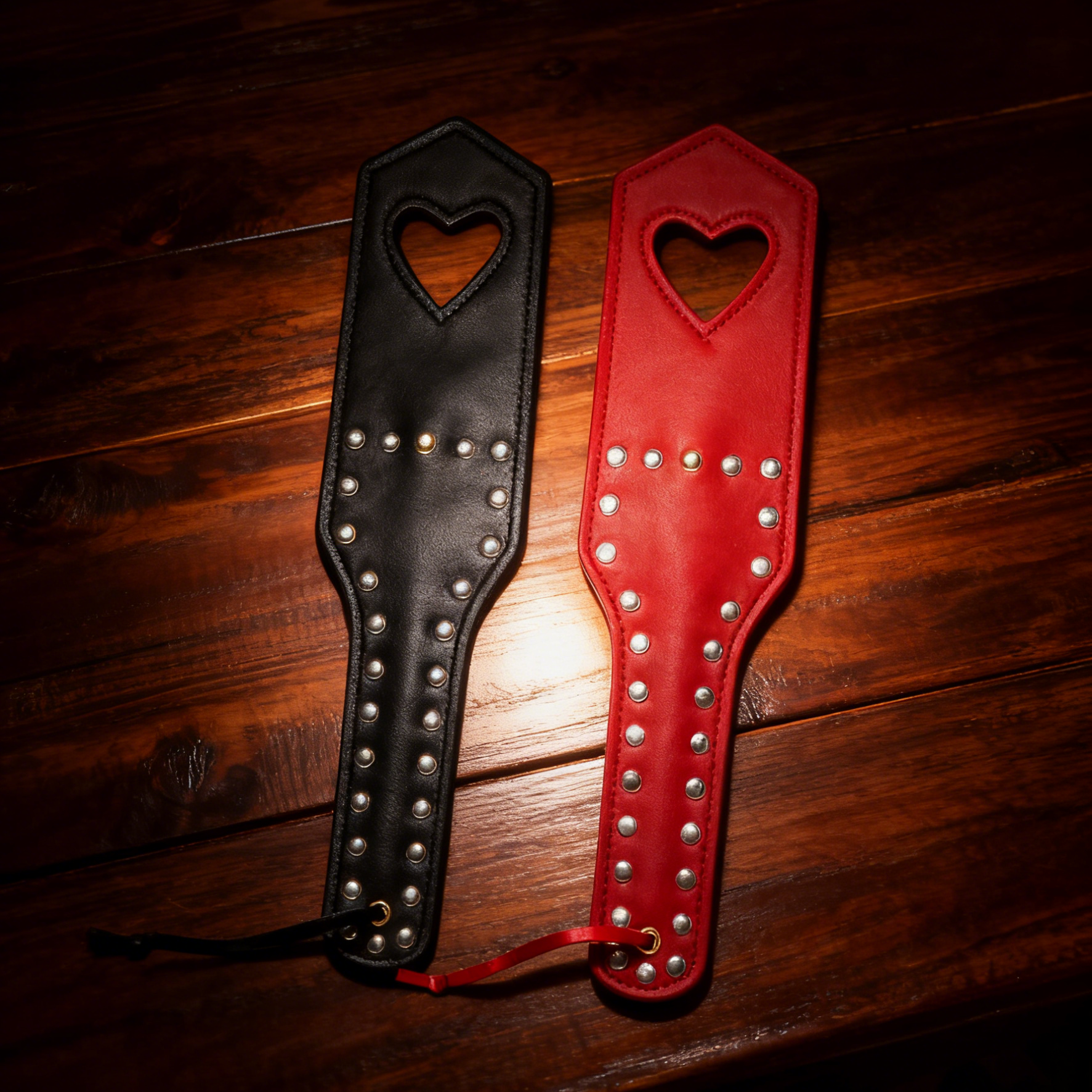 BDSM heart shape leather spanking paddle