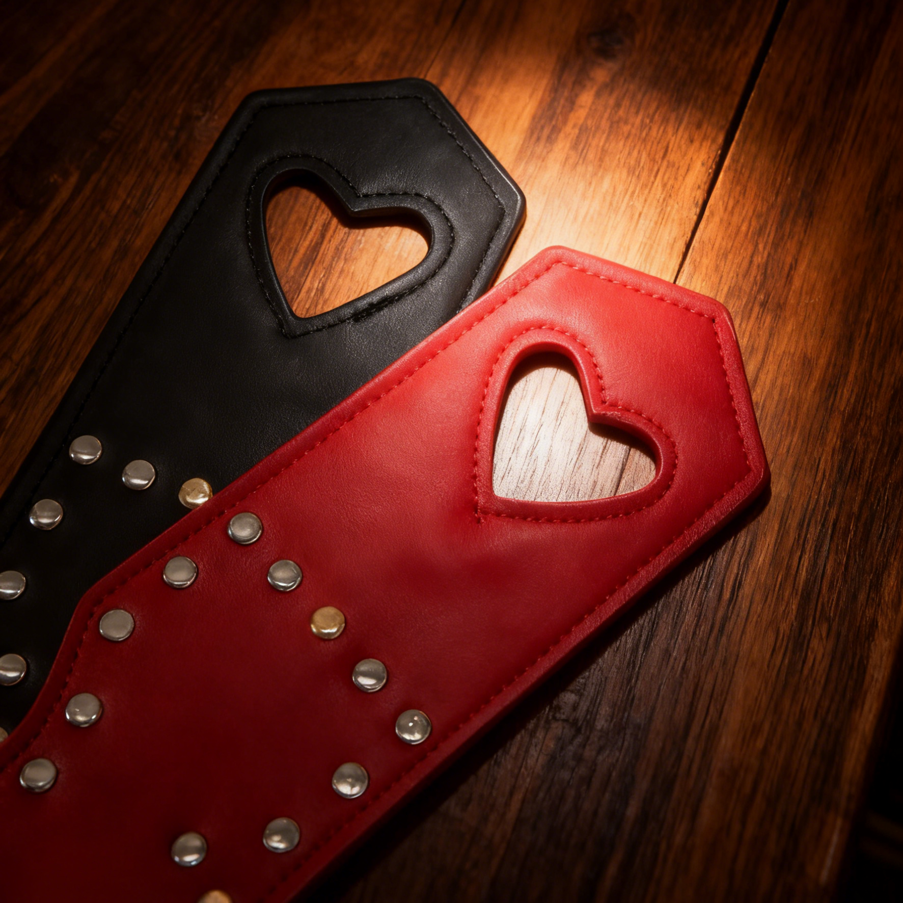 BDSM heart shape leather spanking paddle