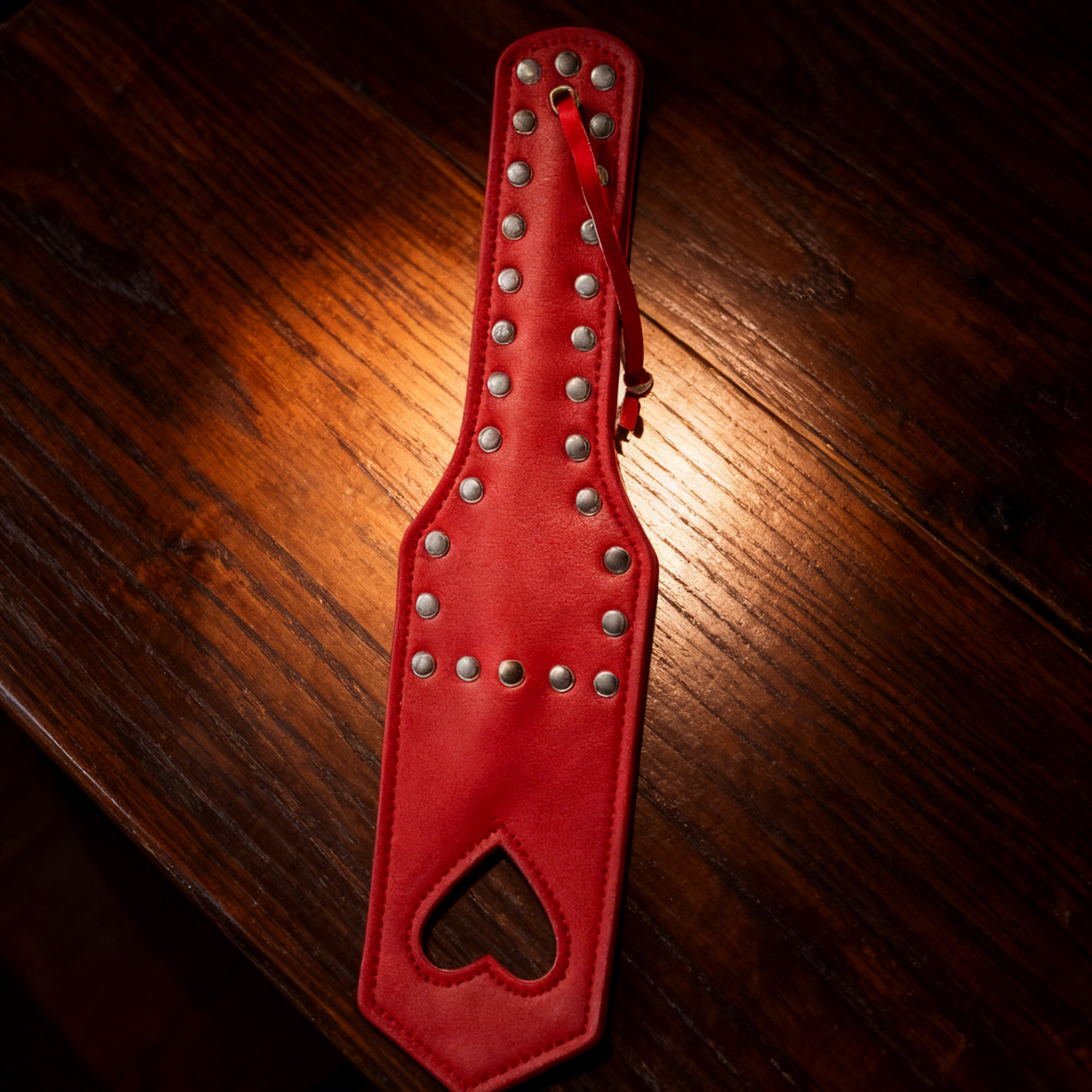 BDSM heart shape leather spanking paddle