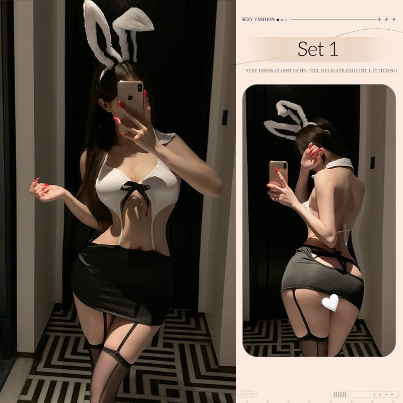 Bunny Girl uniform body-hugging skirt set