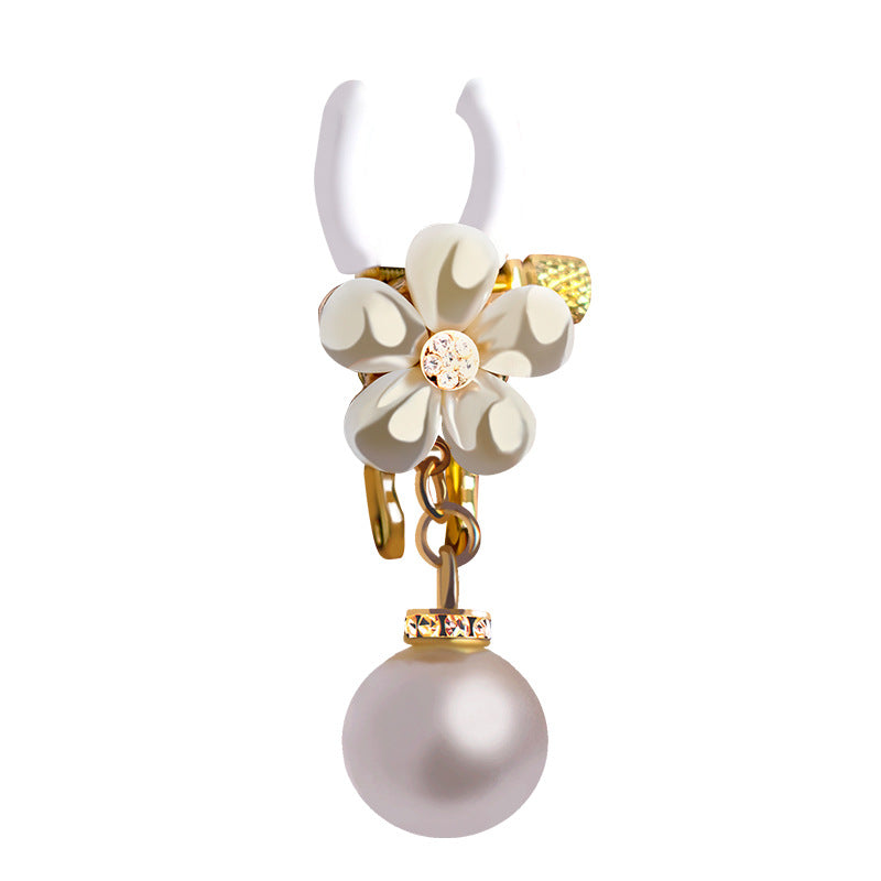 BDSM bell pearl flower-shaped nipple clip