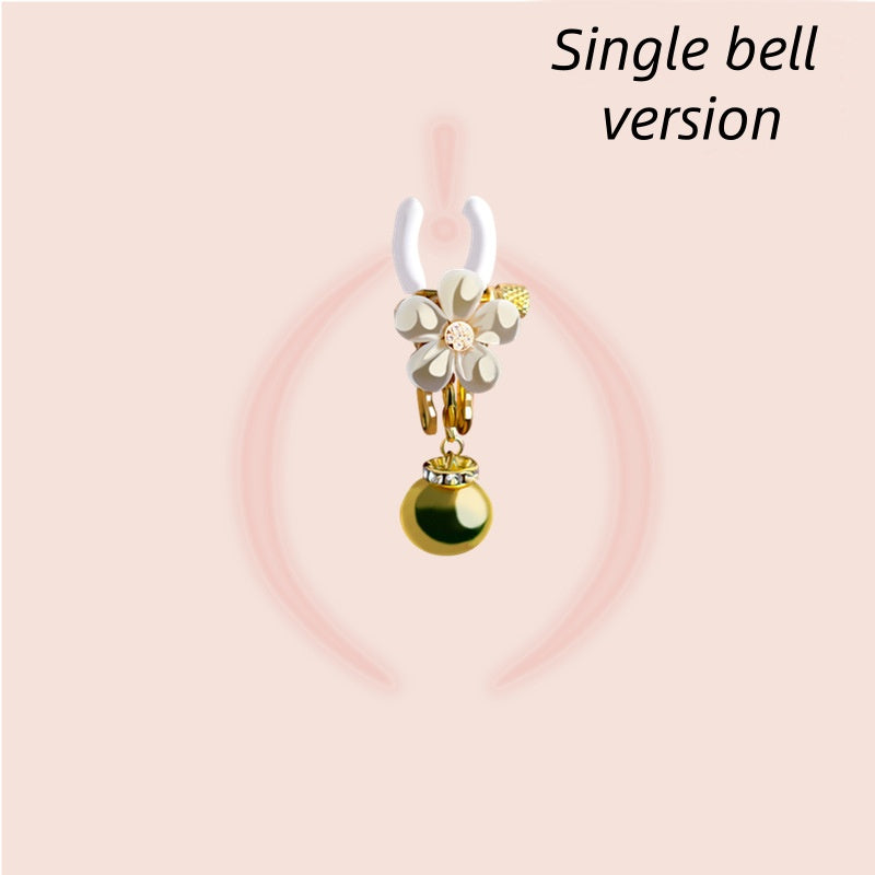 BDSM bell pearl flower-shaped nipple clip