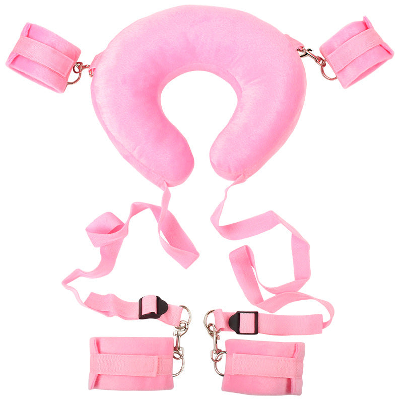 Straps with pillows and handcuffs set