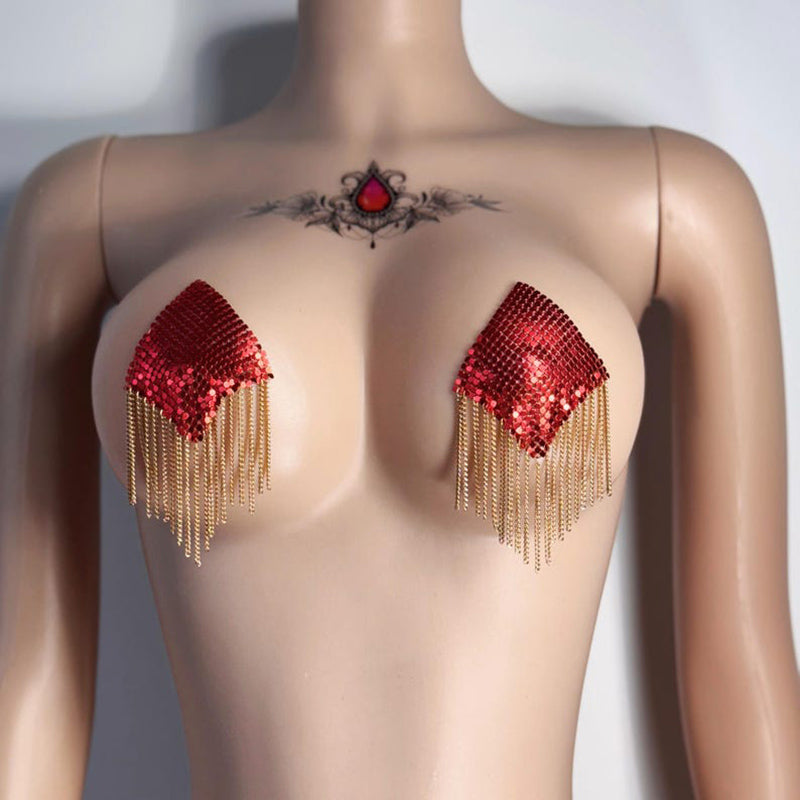 Square tassel nipple cover