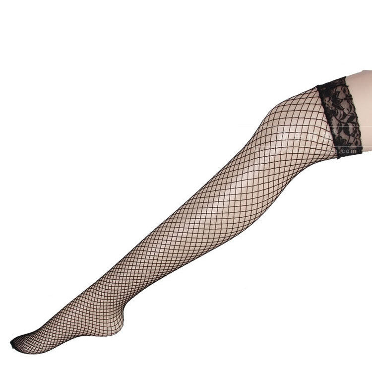 Long lace fishnet stockings with small medium eyes