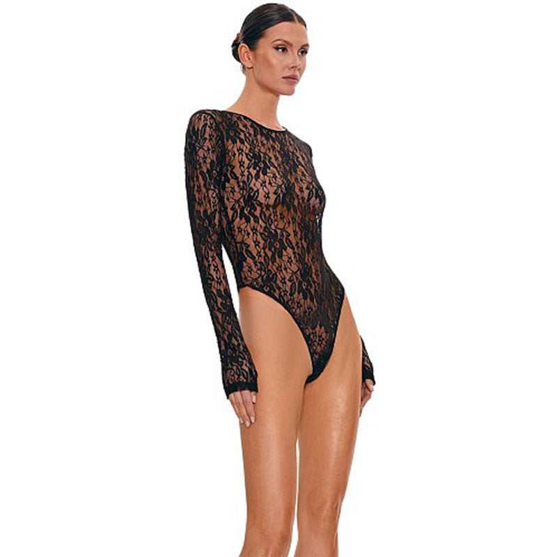 Lace tight hollow women's jumpsuit