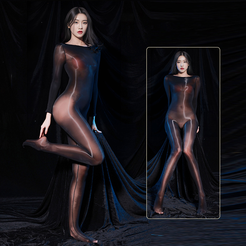 Sexy shiny one-piece stockings