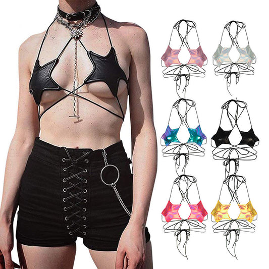 Five-pointed star strappy bra