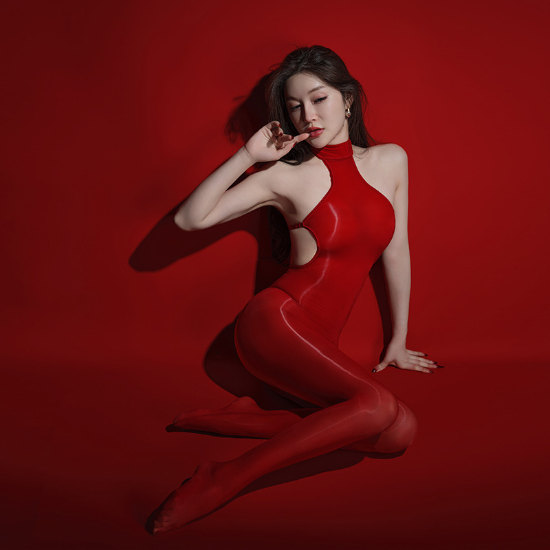 Sexy backless stockings bodysuit