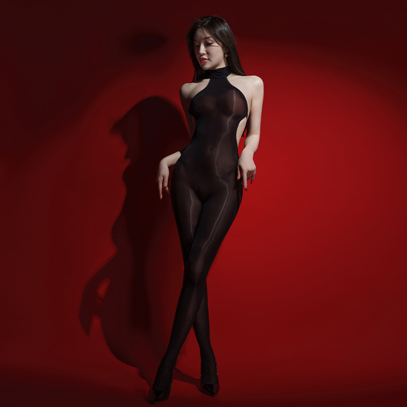 Sexy backless stockings bodysuit