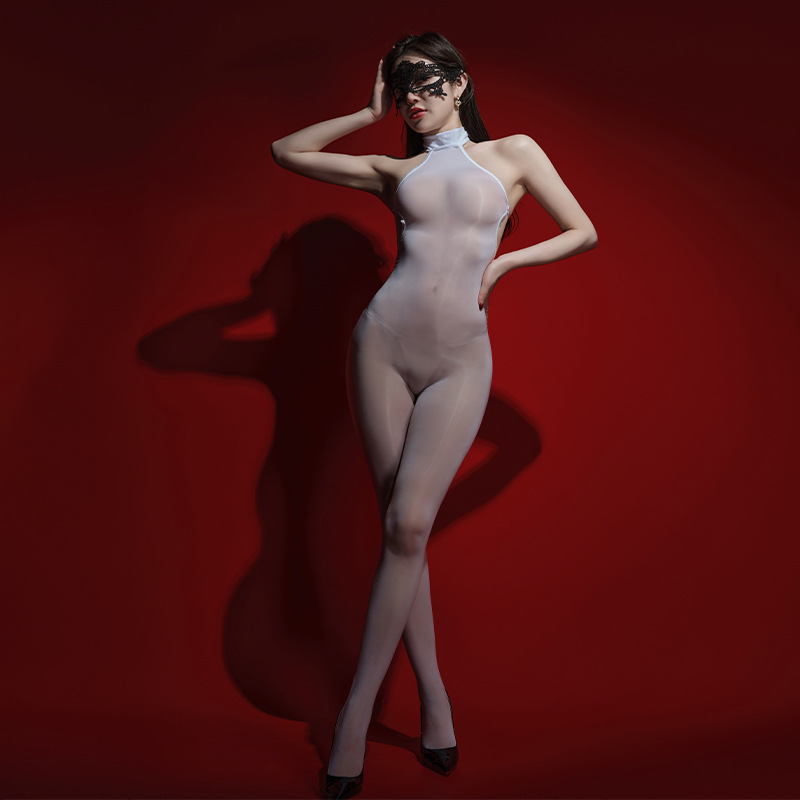 Sexy backless stockings bodysuit