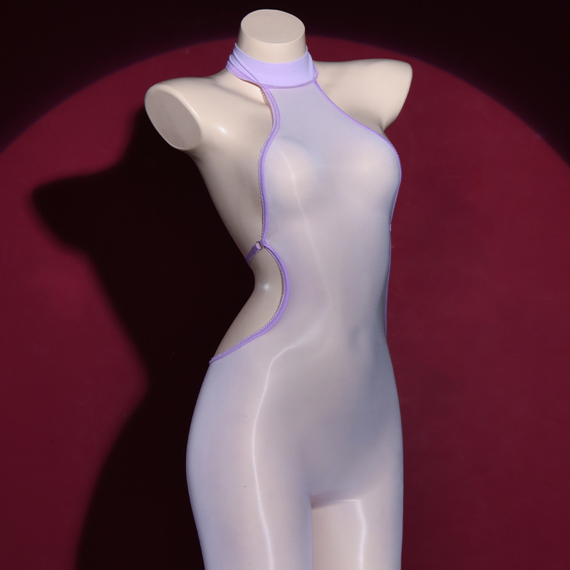 Sexy backless stockings bodysuit