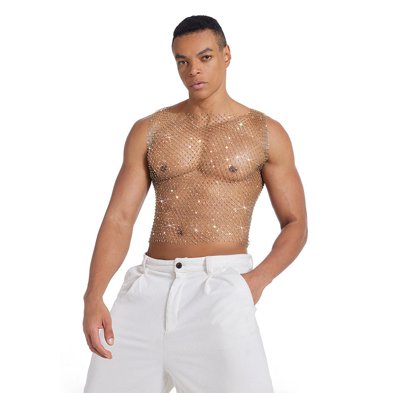 Diamond fishnet top