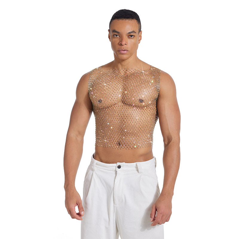 Diamond fishnet top